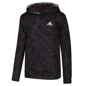 #9 Adidas Youth Tech Fleece Hoodie, Black and Grey Lightweight size Large 14/16